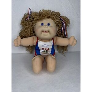 Vtg Cabbage Patch Kids OlympiKids 1996 Olympics Doll Gymnastics Blond Mold 19